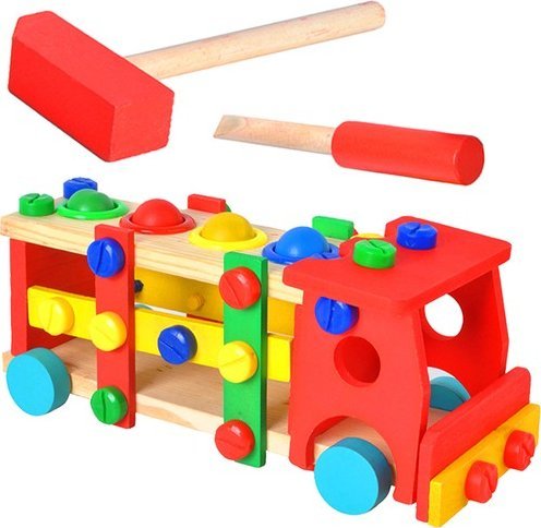Iso Trade Ciężarówka edukacyjna drewniana 22372