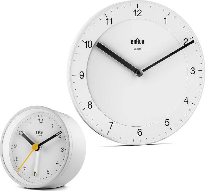 Braun Zestaw czytelny zegar i budzik Braun BC06W i BC12W