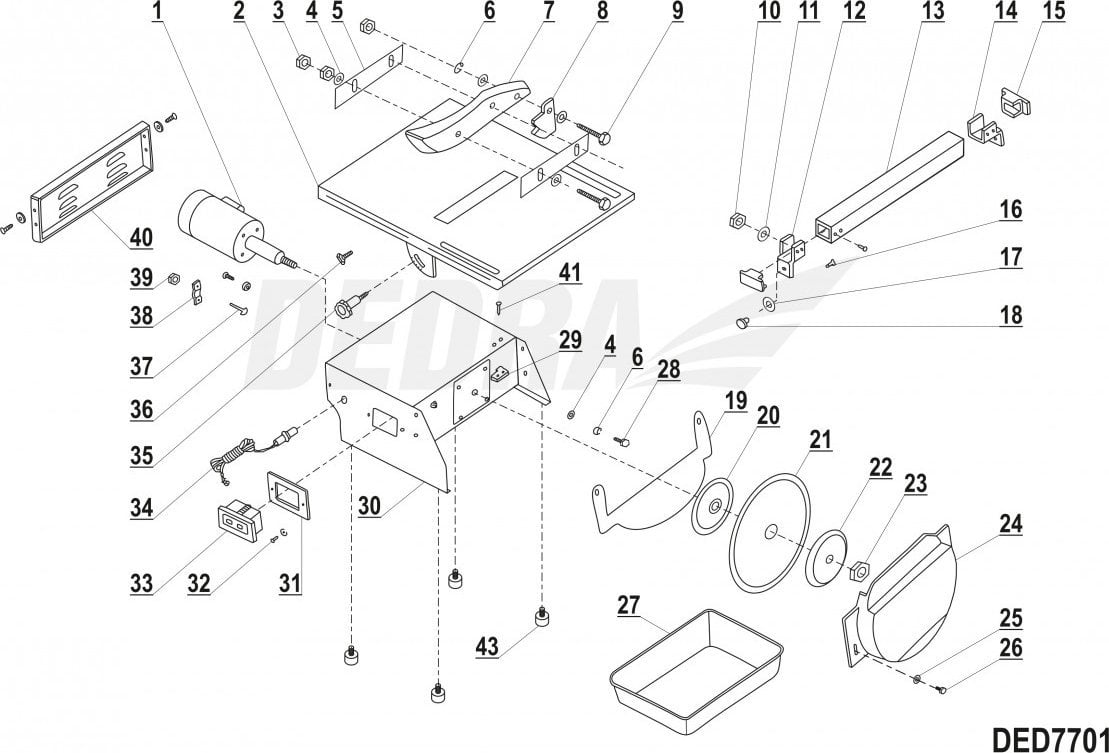 Dedra Silnik elektryczny kpl.