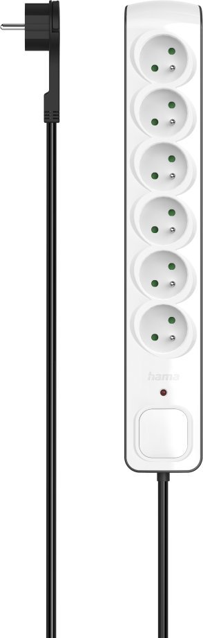 Listwa zasilająca Hama Premium przeciwprzepięciowa 6 gniazd 1.5 m biała (P22237630000)