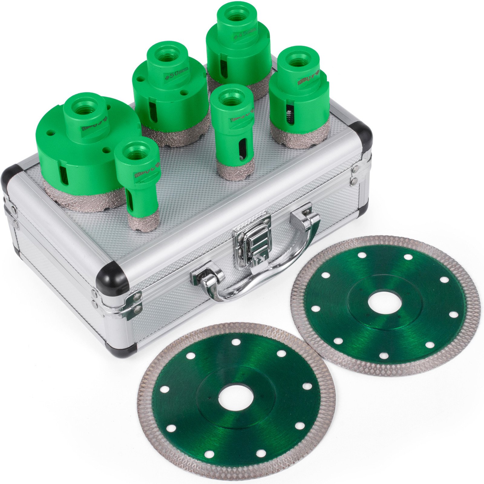 Otwornice diamentowe do betonu gresu płytek koronki zestaw 20-68mm 6szt.