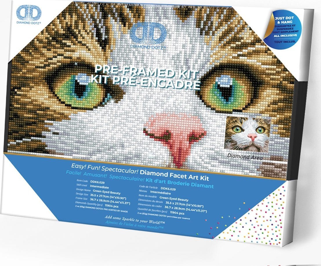 DIAMOND DOTZ Haft diamentowy Diamond Dotz Diamentowa mozaika Kocie oczy 37,5x29,5cm DDK6029