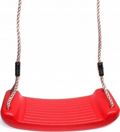 Huśtawka AllForBaby Huśtawka plastikowa, płaska mocna czerwona