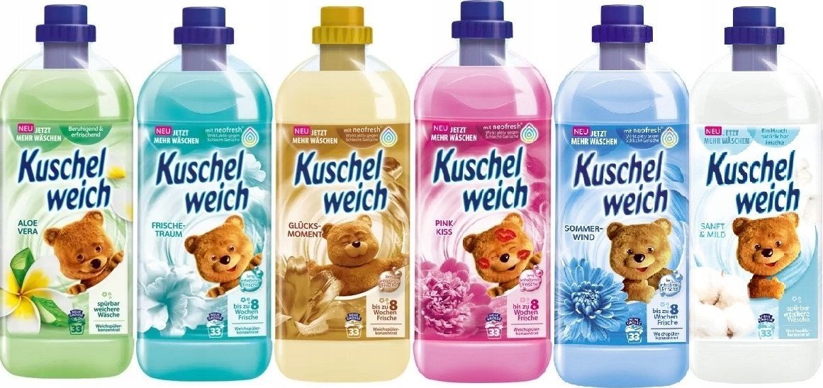 Płyn do płukania Kuschelweich ZESTAW 6x1l płyn do płukania Kuschelweich