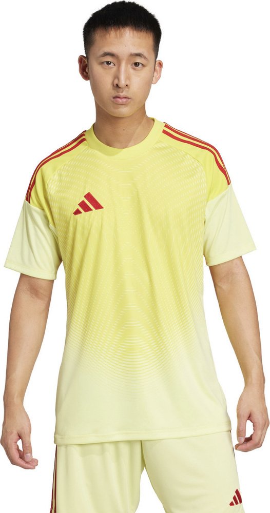Adidas Koszulka bramkarska męska Tiro 25 Competition Short Sleeve limonkowo-czerwona JN2016 L