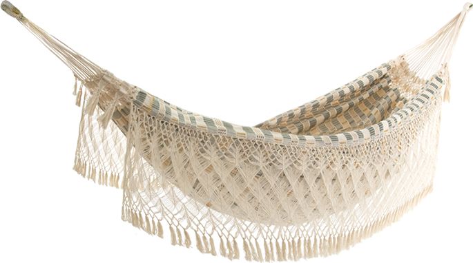 Brazilian Brazilian Hamak dwuosobowy, beżowo-brązowo-czarny BRAZ8