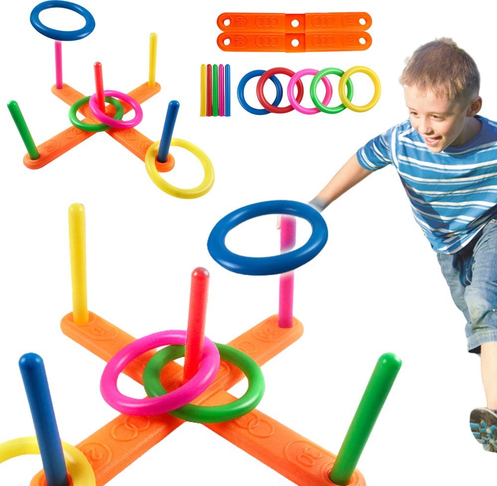 LeanToys Gra Zręcznościowa Rzut Obręczą Do Celu Kolorowy