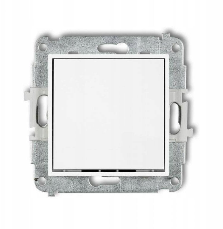 Karlik Mechanizm łącznika schodowego (jeden klawisz bez piktogramu) biały IWP-3.1