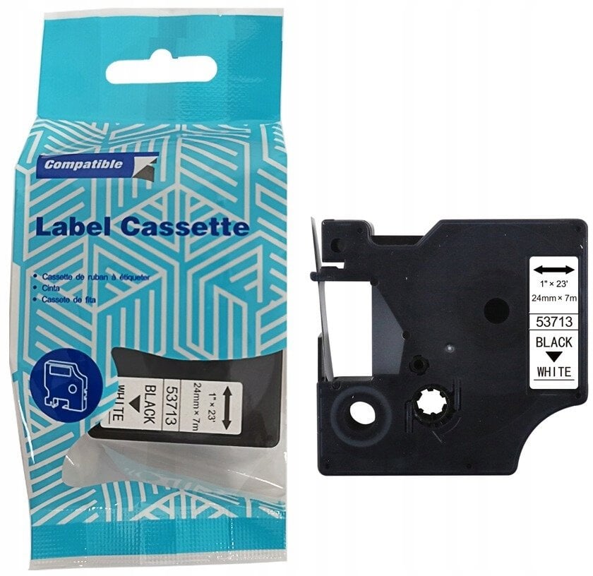 Taśma DYMO D1 53713 24mm x 7m S0720930 czarny na białym zamiennik