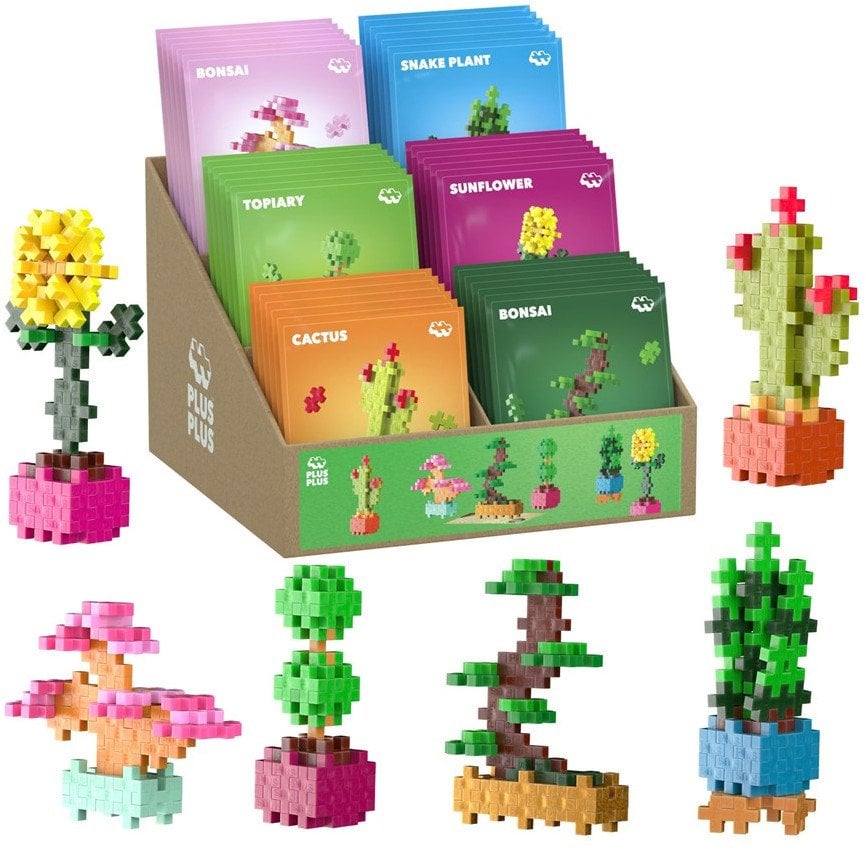 PLUS-PLUS DISPLAY ROŚLINKI - 36 SZTUK