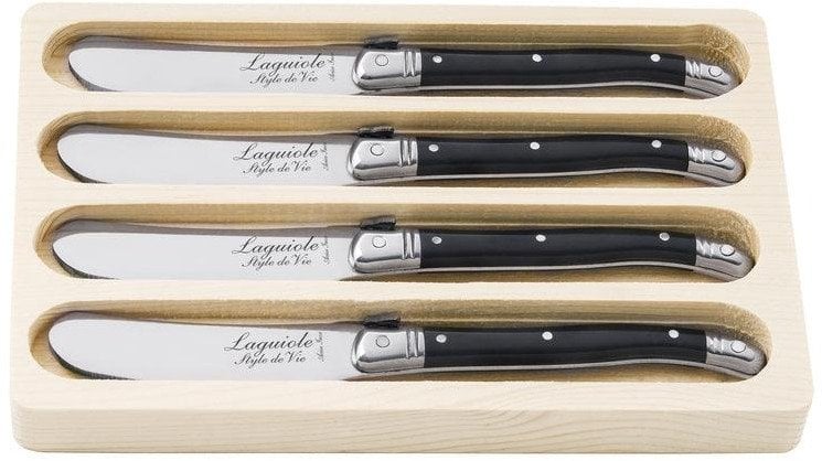 LAGUIOLE Butter knives Laguiole Black SET 4 SdV