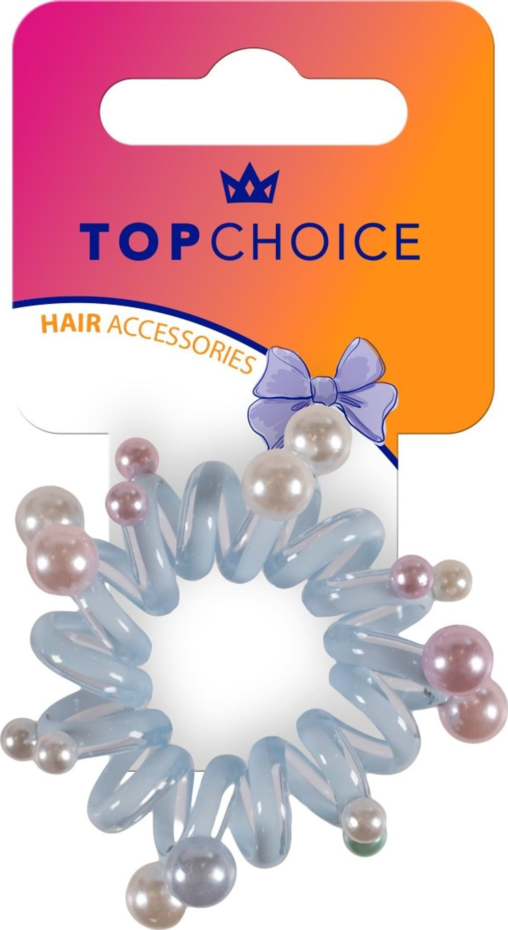 Top Choice TOP CHOICE Gumka do włosów - niebieska (20131)