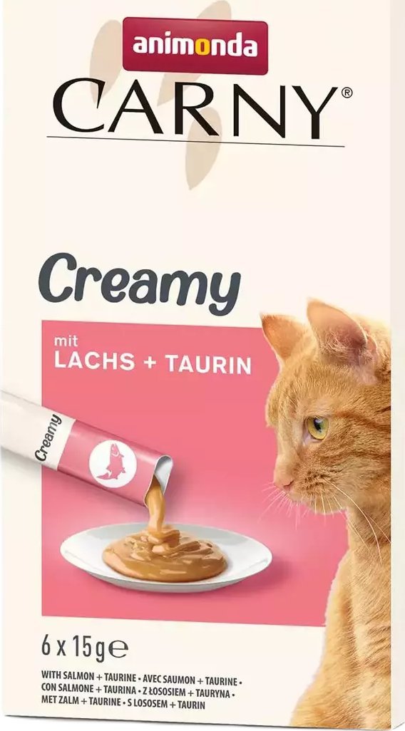 Animonda Animonda Carny Creamy Pasta dla Kota Łosoś Tauryna 6x15g