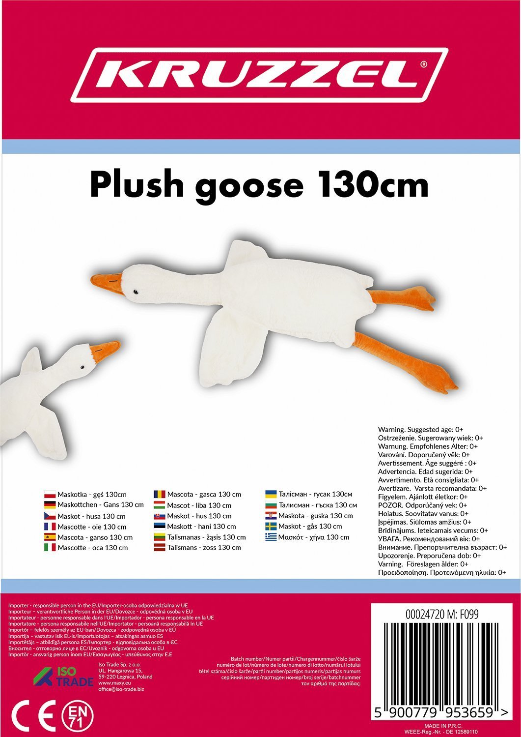 Kruzzel Maskotka - gęś 130cm 24720