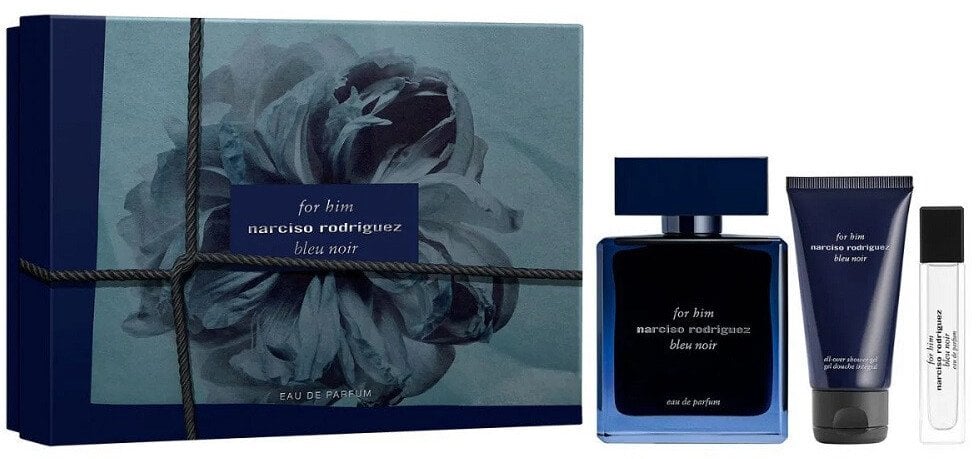 Narciso Rodriguez Zestaw For Him Bleu Noir woda perfumowana 100ml + woda perfumowana 10ml + zel pod prysznic 50ml
