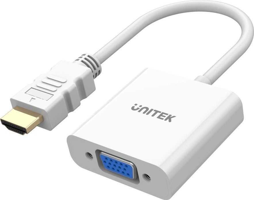 Adapter AV Unitek Unitek Adapter HDMI na VGA | FullHD 60Hz | 0,15m | Biały | Y-6333C01