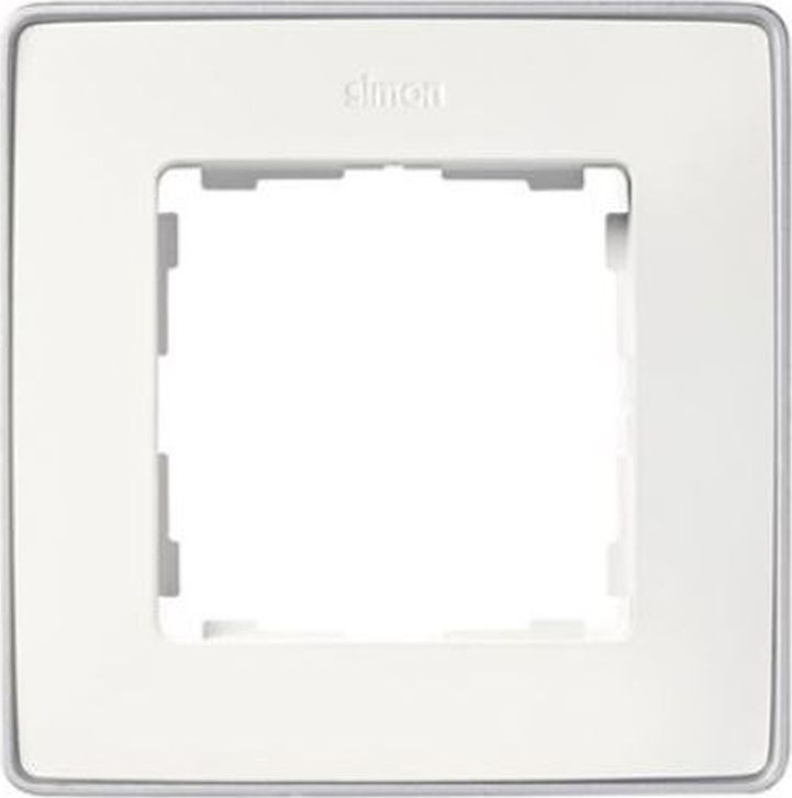 Kontakt-Simon Simon Detail 82 Ramka pojedyncza Detail SELECT-metal BIAŁA / podstawa Aluminium 8201610-243
