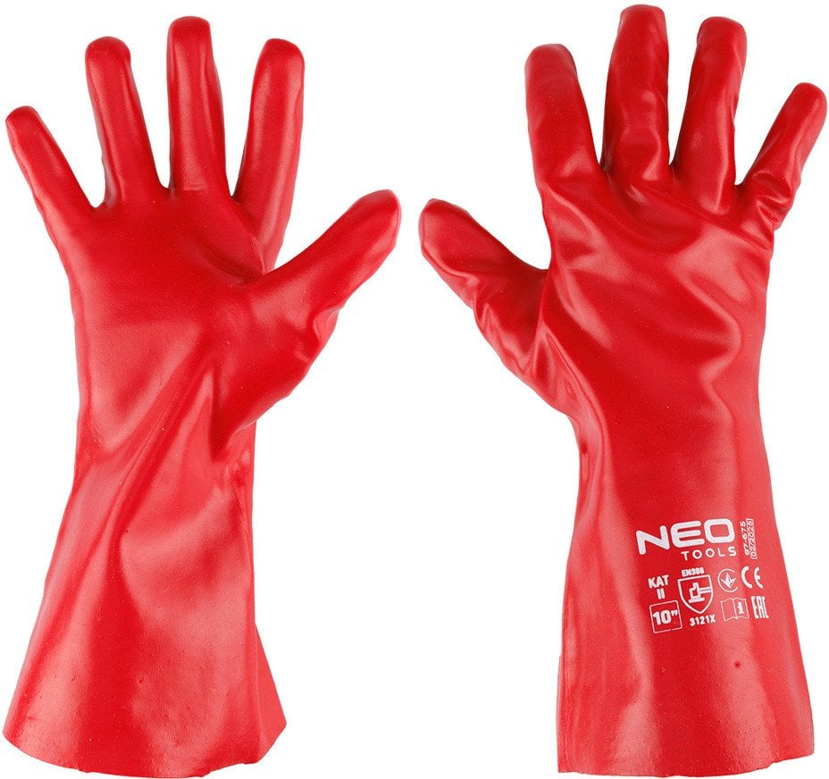 Rękawice ochronne długie PVC, 3121X, rozmiar 10