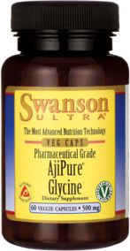 Swanson AjiPure Glicyna 500mg 60 kaps.