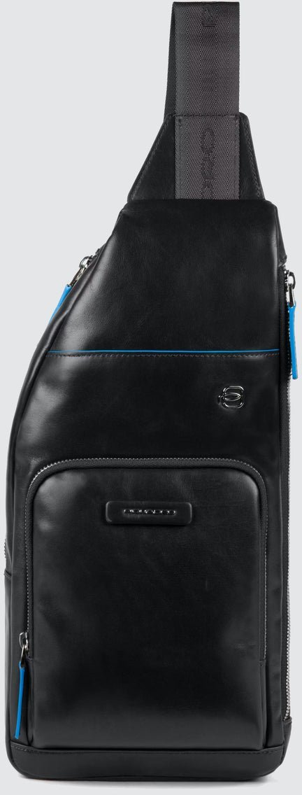 Piquadro Piquadro, Monospalla, Leather, Backpack, Black, Mono Sling, For Men, 18 x 36 x 6 cm For Men