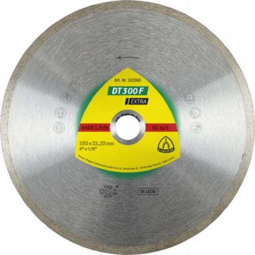 Klingspor tarcza diamentowa pełna 230mm x 22,2mm (325360)