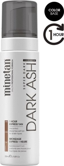 Minetan Dark Ash nawilżająca pianka samoopalająca chłodna Super Dark 200ml