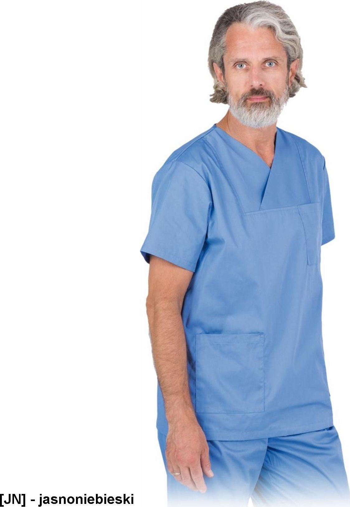 R.E.I.S. PRESTO-J - bluza męska ochronna z krótkim rękawem, 3 kieszenie, dekolt w szpic M