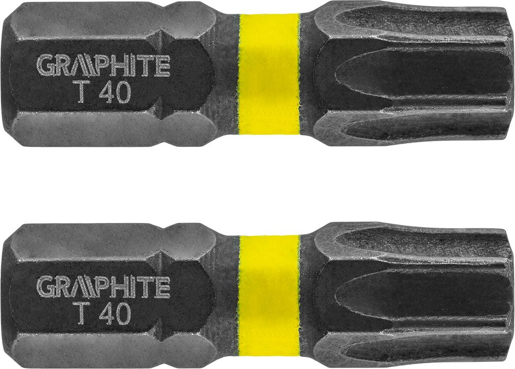 Graphite Końcówka wkrętakowa (Bity udarowe TX40 x 25 mm, 2 szt.)