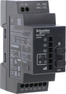 Schneider Odbiornik programowalny, 2 przekaźniki, 24..240 V AC/DC, 2 przyc., 6 LEDy ZBRRA