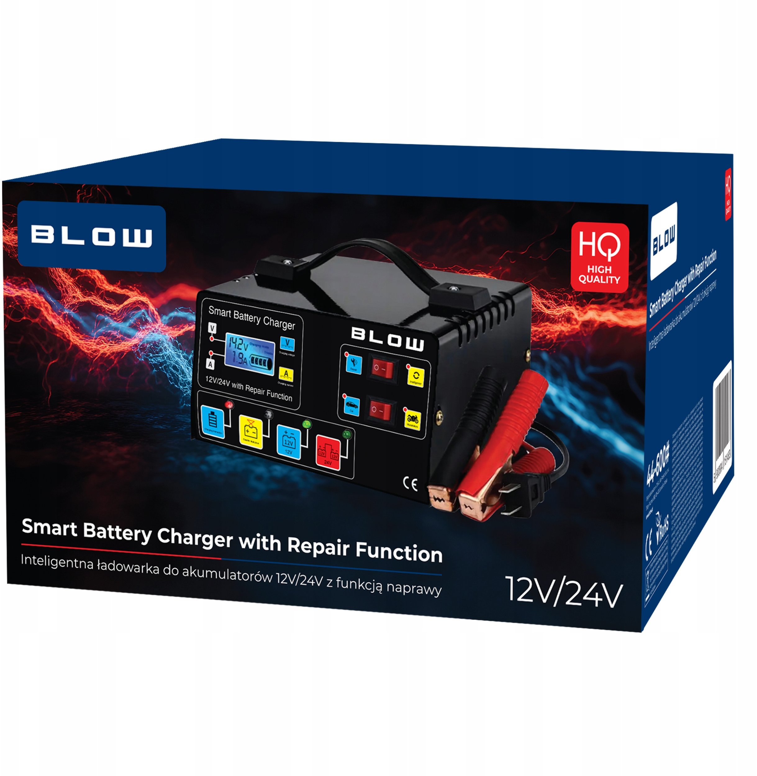 Prostownik uniwersalny cyfrowy 12V 12A + 24V 6A au