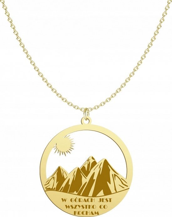 Radziszewska Jewellery Pozłacany Naszyjnik GÓRY GRAWER GRATIS DEDYKACJA