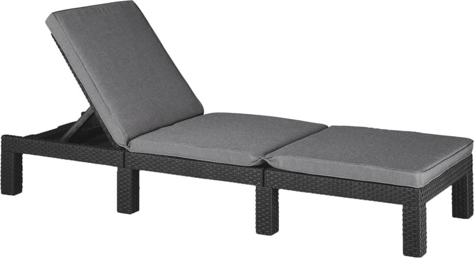 Allibert Leżak Daytona z poduszką, grafitowy