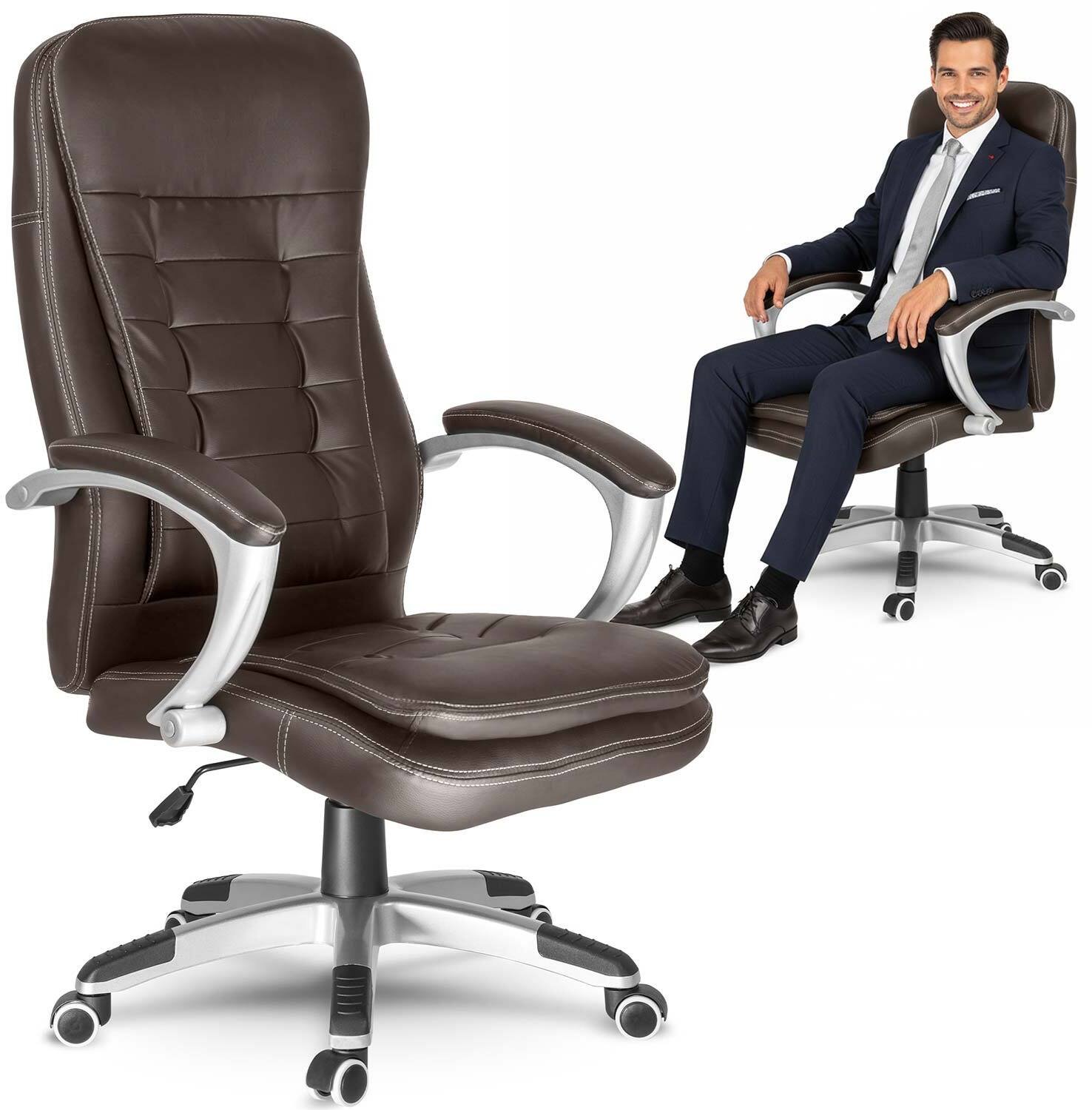 Fotel biurowy obrotowy Sofotel cimny brąz