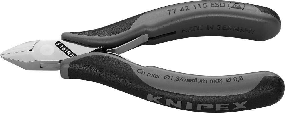 Knipex Szczypce precyzyjne tnące boczne dla elektroników KNIPEX 77 42 115 ESD