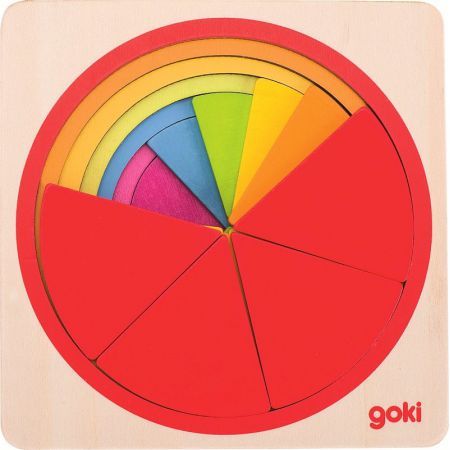 Goki Puzzle warstwowe Tęczowe koło (57737)