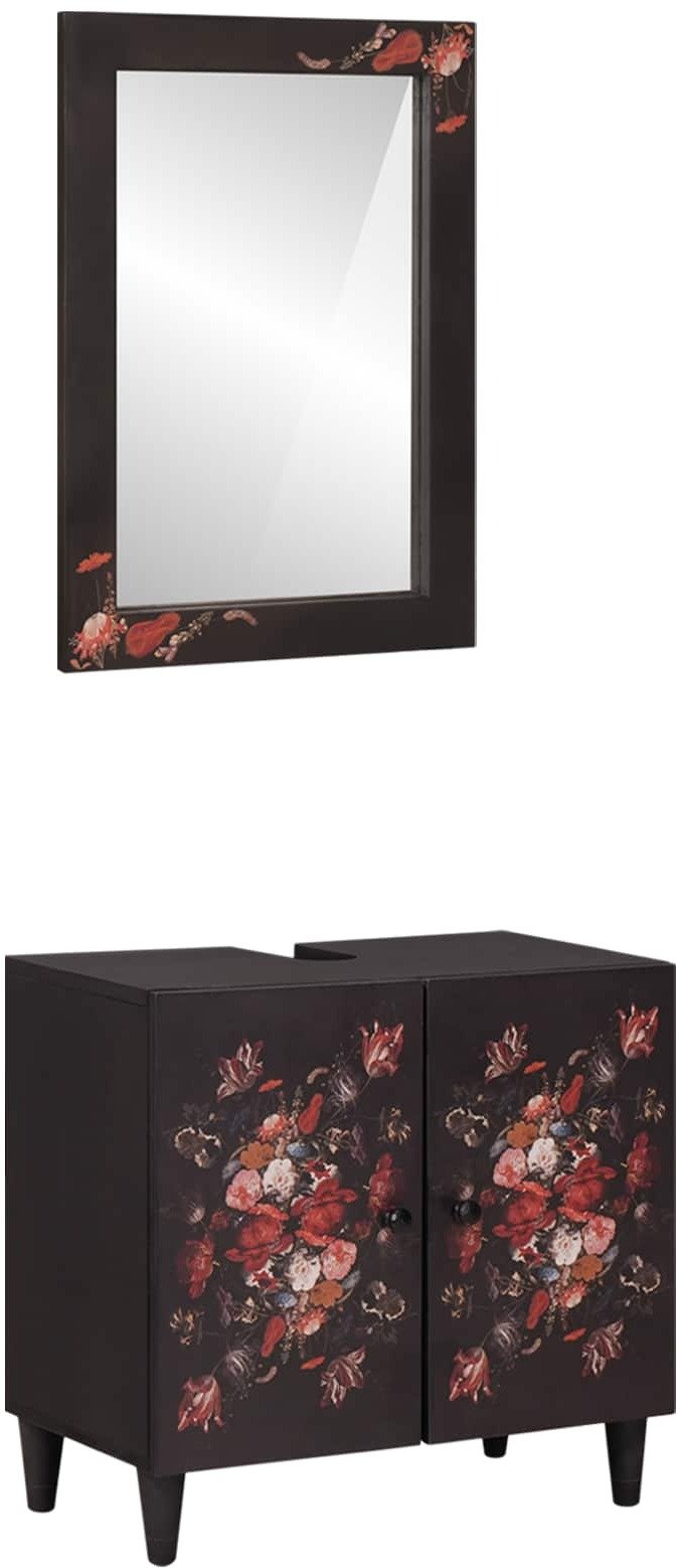 vidaXL Zestaw Szafek Łazienkowych z drzwiami 2 pcs Drewno z mango