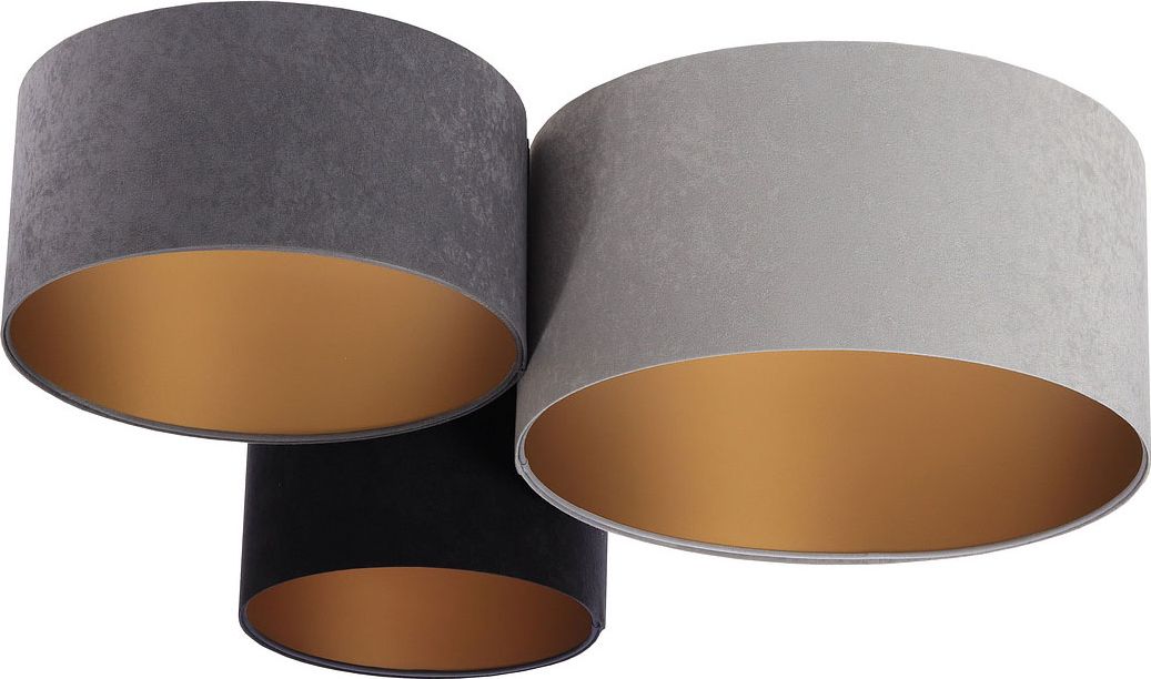 Lampa sufitowa Lumes Trójkolorowy plafon ze złotym wnętrzem abażura- EXX44-Hevas