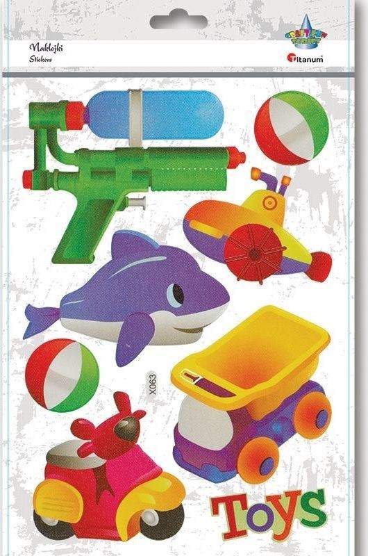 Titanum Naklejki wypukłe miękkie toys mix 8szt