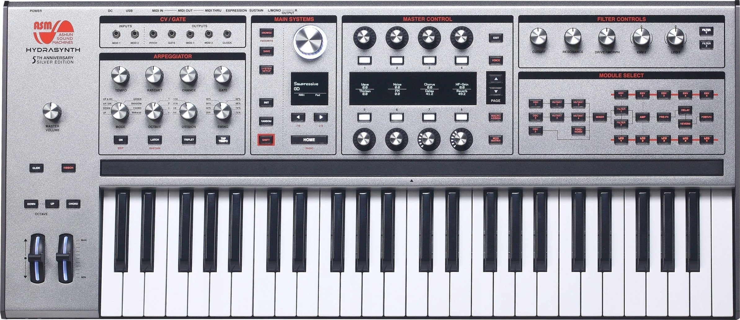 ASM HYDRASYNTH Keyboard Silver