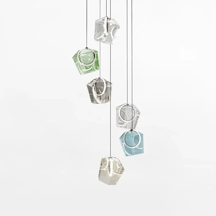 Nowoczesna lampa wisząca COLORE MD3350A-6BL/MIX LED 6W 3000K czarny