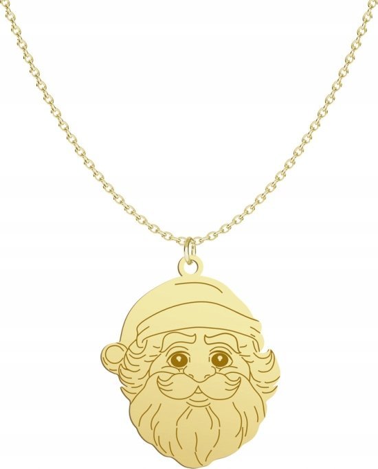 Radziszewska Jewellery Naszyjnik Złoty z Mikołajem 925 Prezent na Święta GRAWER DEDYKACJA GRATIS
