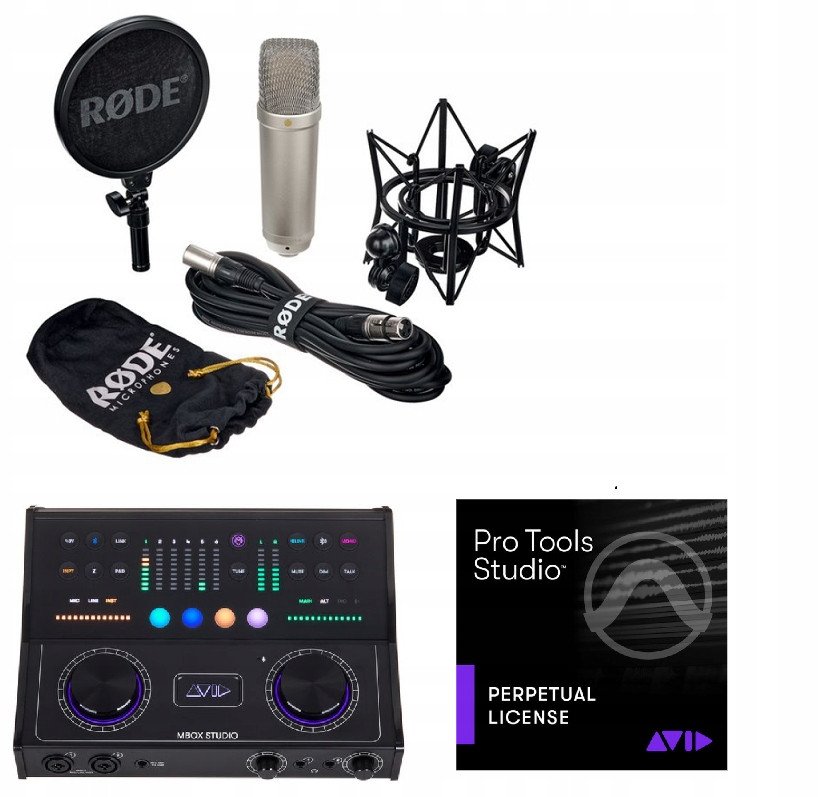 Zestaw Do Nagrań Avid MBOX Studio Interfejs Audio Mikrofon Rode NT-1 A 2024