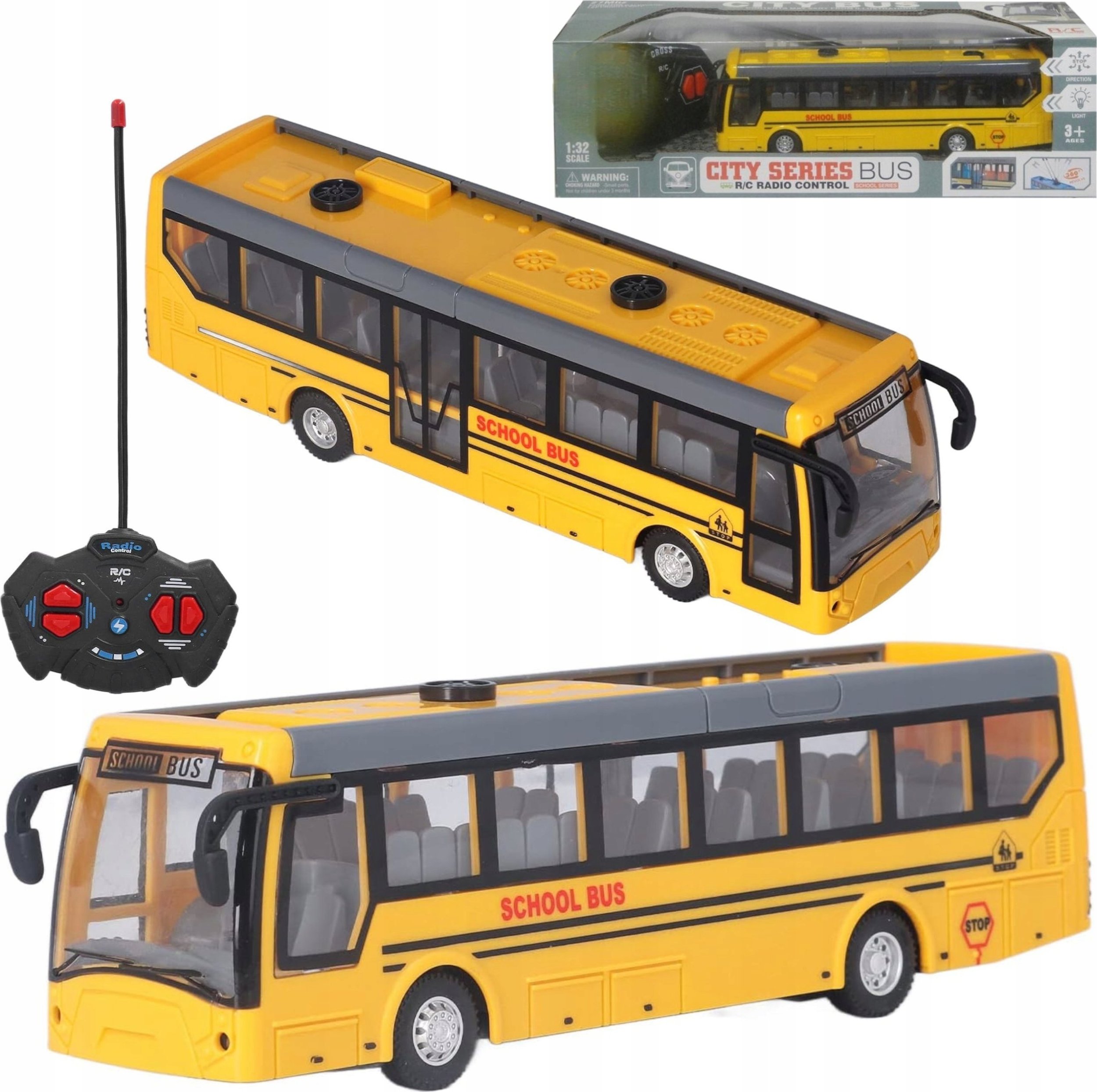 Szkolny autobus zdalnie sterowany akumulator ładowarka 9933-2