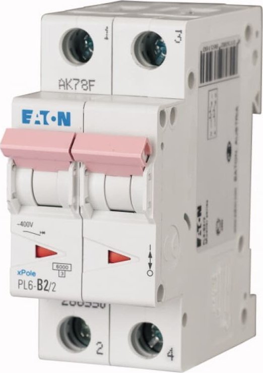Eaton Wyłącznik nadprądowy 2P C 16A 6kA AC PL6-C16/2 286567