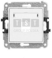 25IGM-1P ICON Mechanizm gniazda multimedialnego pojednczego bez modułu (standard Keystone) biały mat 25IGM-1P