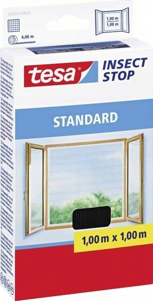 Tesa tesa Fliegengitter Standard Klettband 1x1m anthrazit