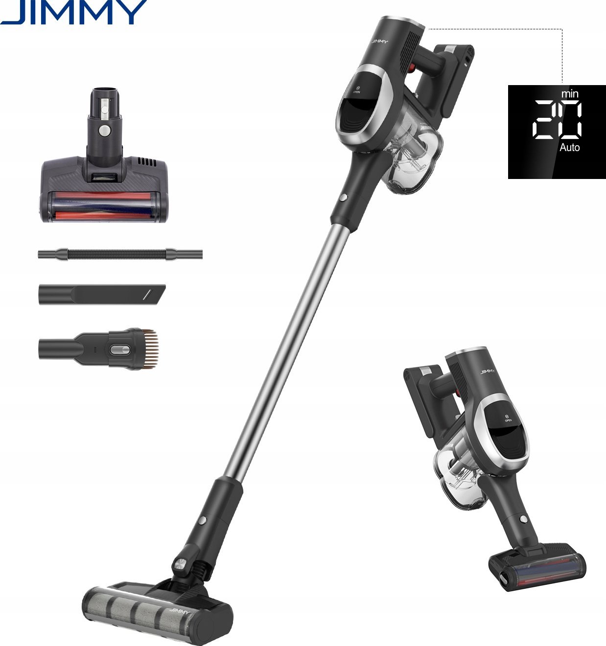Odkurzacz Jimmy Jimmy | Vacuum cleaner | JV83 Pro | Cordless operating | Handstick and Handheld | 500 W | 25.2 V | Operating time (max) 45/65 min | Bl