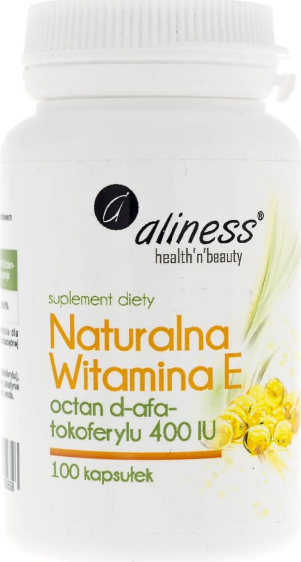 Aliness Aliness Naturalna Witamina E 400 IU - 100 kapsułek