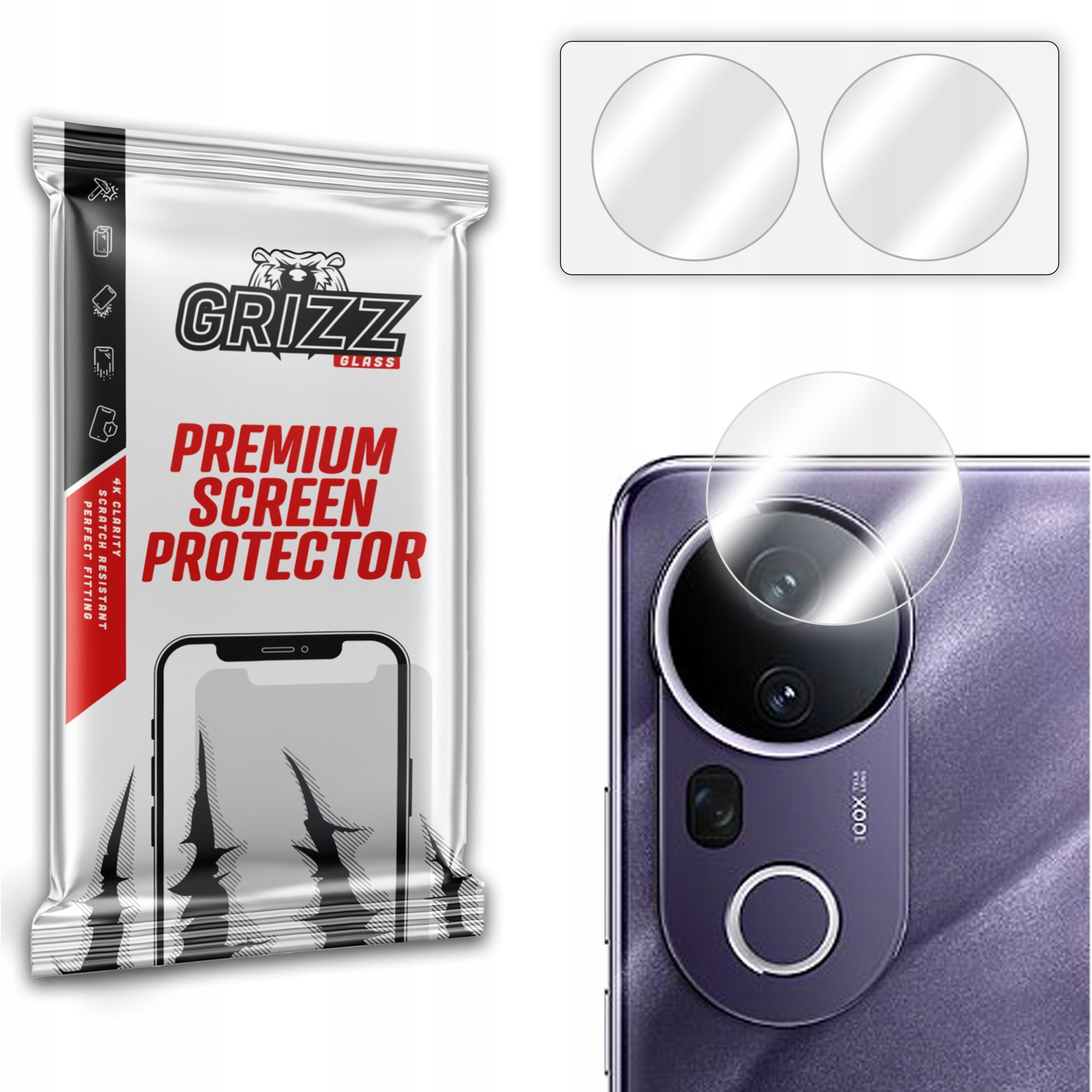 Szkło na aparat GrizzGlass HybridGlass Camera do Vivo S20 Pro