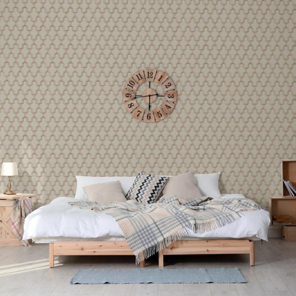 Dutch Wallcoverings DUTCH WALLCOVERINGS Tapeta Geometric, złoto-zielona